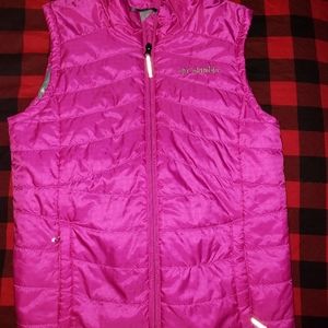 COLUMBIA pink puffy vest